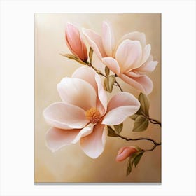 Magnolia Painting Canvas Print