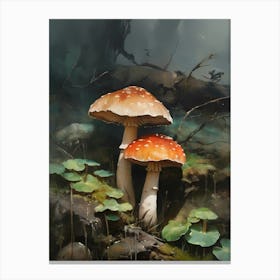 Mushrooms Painting (24) Canvas Print