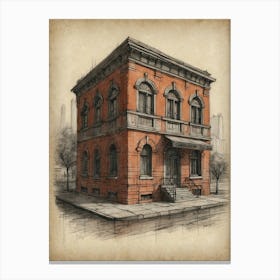 Old Brick Building 1 Canvas Print