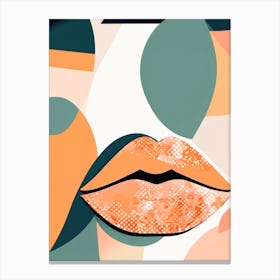 Abstract Of A Woman'S Lips Canvas Print