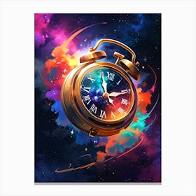 Alarm Clock In Space Canvas Print