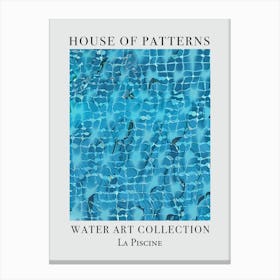 House Of Patterns La Piscine Water 24 Canvas Print