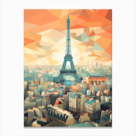 Paris, France, Geometric Illustration 2 Canvas Print
