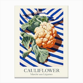 Marche Aux Legumes Cauliflower Summer Illustration 3 Canvas Print