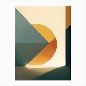 Geometric Lightfall: Minimalist Abstract Digital Art Canvas Print