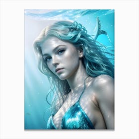 Mermaid Underwater -Reimagined Canvas Print