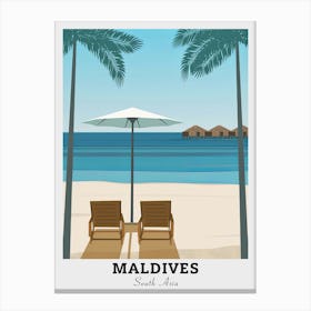 Maldives Poster Travel Canvas Print