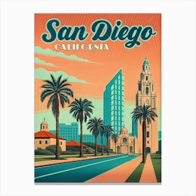 Vintage San Diego California Canvas Print