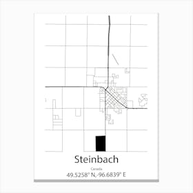 Steinbach Am Taunus,Germany Minimalist Map Canvas Print