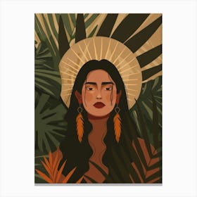 Aztec Woman Canvas Print