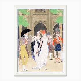 La Merveilleuse Au Palais Royal (1921), George Barbier Canvas Print