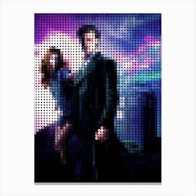 Doctor Who In A Pixel Dots Art Style Canvas Print