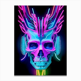 Neon Skull 9 Canvas Print