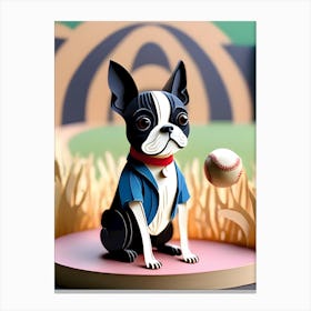 Boston Terrier-Reimagined 16 Canvas Print