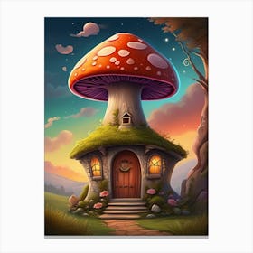 Psychedelic Bohemian Fairy House Canvas Print