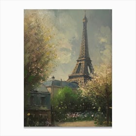 Eiffel Tower Paris France Pissarro Style 17 Canvas Print