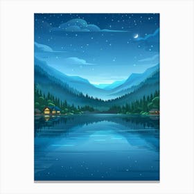 Night In The Mountains 2 Canvas Print