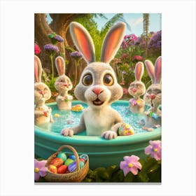 Easter Bunny Under Pressure Canvas Print