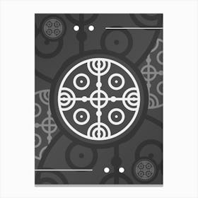 Abstract Geometric Glyph Array in White and Gray n.0003 Canvas Print