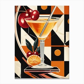 Art Deco Cocktail 2 Canvas Print