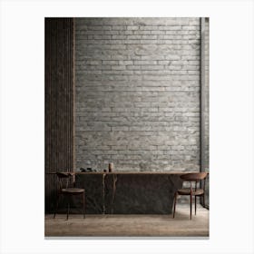 Room With A Brick Wall Canvas Print