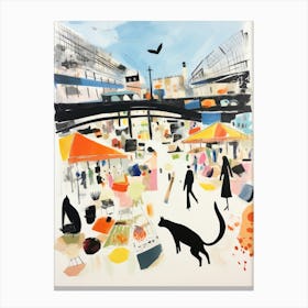 The Food Market In London 2 Illustration Canvas Print