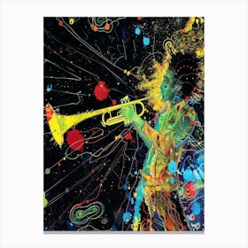 Jazz Musician Canvas Print Style Abstract Canvas Print