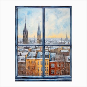 Winter Cityscape Cologne Germany 2 Canvas Print