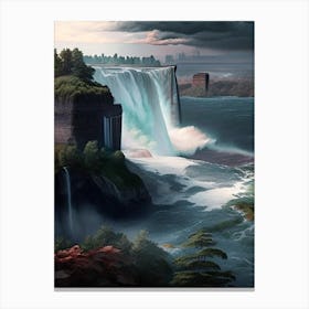 Niagara Falls Of The South, United States Realistic Photograph (2) Canvas Print