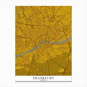Frankfurt Yellow Blue Canvas Print