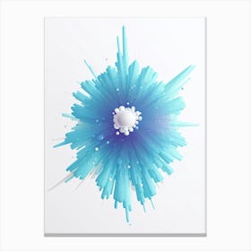 Abstract Blue Splatter 1 Canvas Print