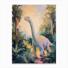 Dinosaur In The Foliage 2 Canvas Print