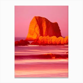 Durdle Door Beach, Dorset Pink Beach 2 Canvas Print
