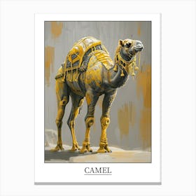 Camel Precisionist Illustration 3 Poster Canvas Print