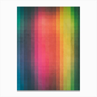 Cool Rainbow Pixels Canvas Print