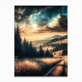 Forest Hill Landscape Canvas Print