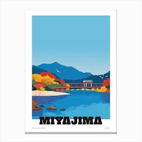 Miyajima Japan 1 Colourful Travel Poster Canvas Print