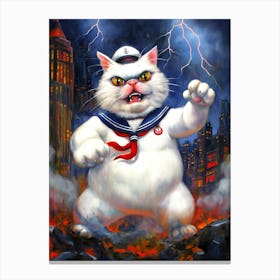 Ghostbuster Sailor Cat Canvas Print