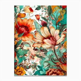 Floral Pattern nature meadow flowers 2 Canvas Print