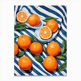 Oranges Fruit Summer Illustration 3 Canvas Print