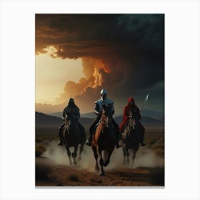 Three Knights On Horseback Canvas Print