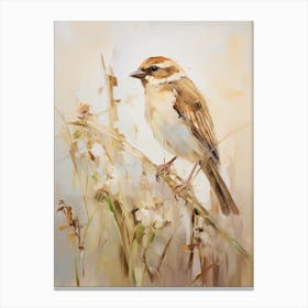Bird Painting House Sparrow 4 Canvas Print