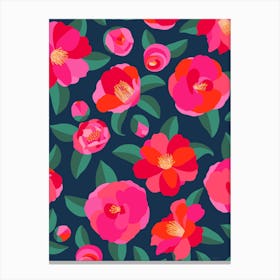 Camellia Blossoms Canvas Print