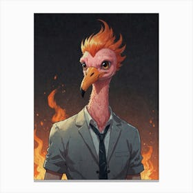 Flaming Bird Canvas Print