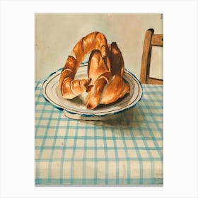 Plate Of Bread 1 Canvas Print