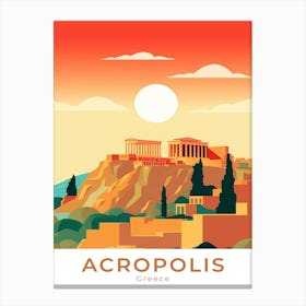 Greece Acropolis Travel 1 Canvas Print