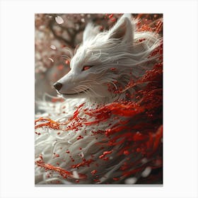 Beautiful Fantasy White Fox 23 Canvas Print