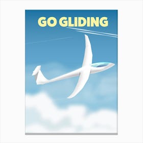 Go Gliding Travel poster Canvas Print