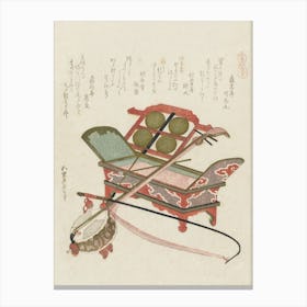 Musical Instruments, Katsushika Hokusai Canvas Print
