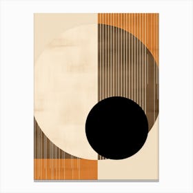 Neutral Allegro: Bauhaus Circles Serenade Canvas Print